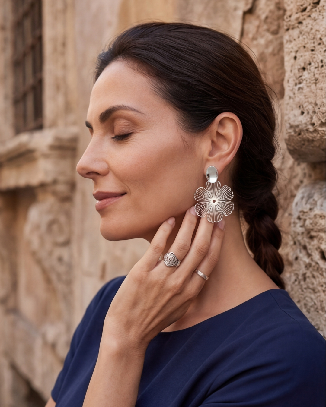Clip Flower Earrings (no piercings)