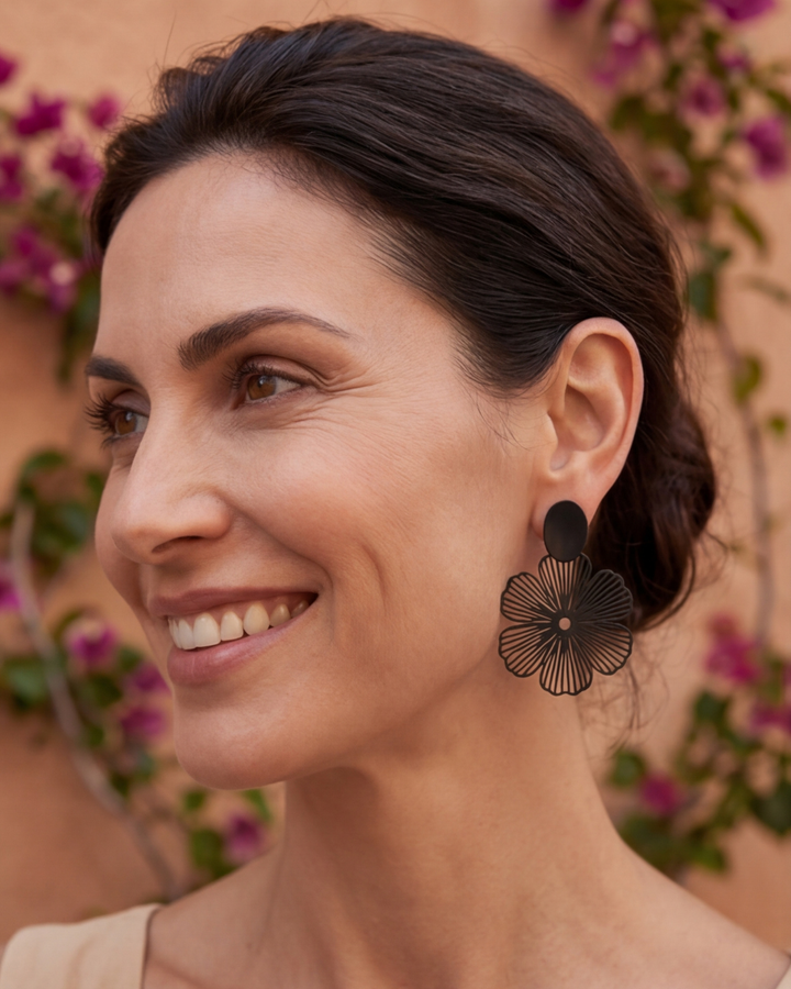 Clip Flower Earrings (no piercings)