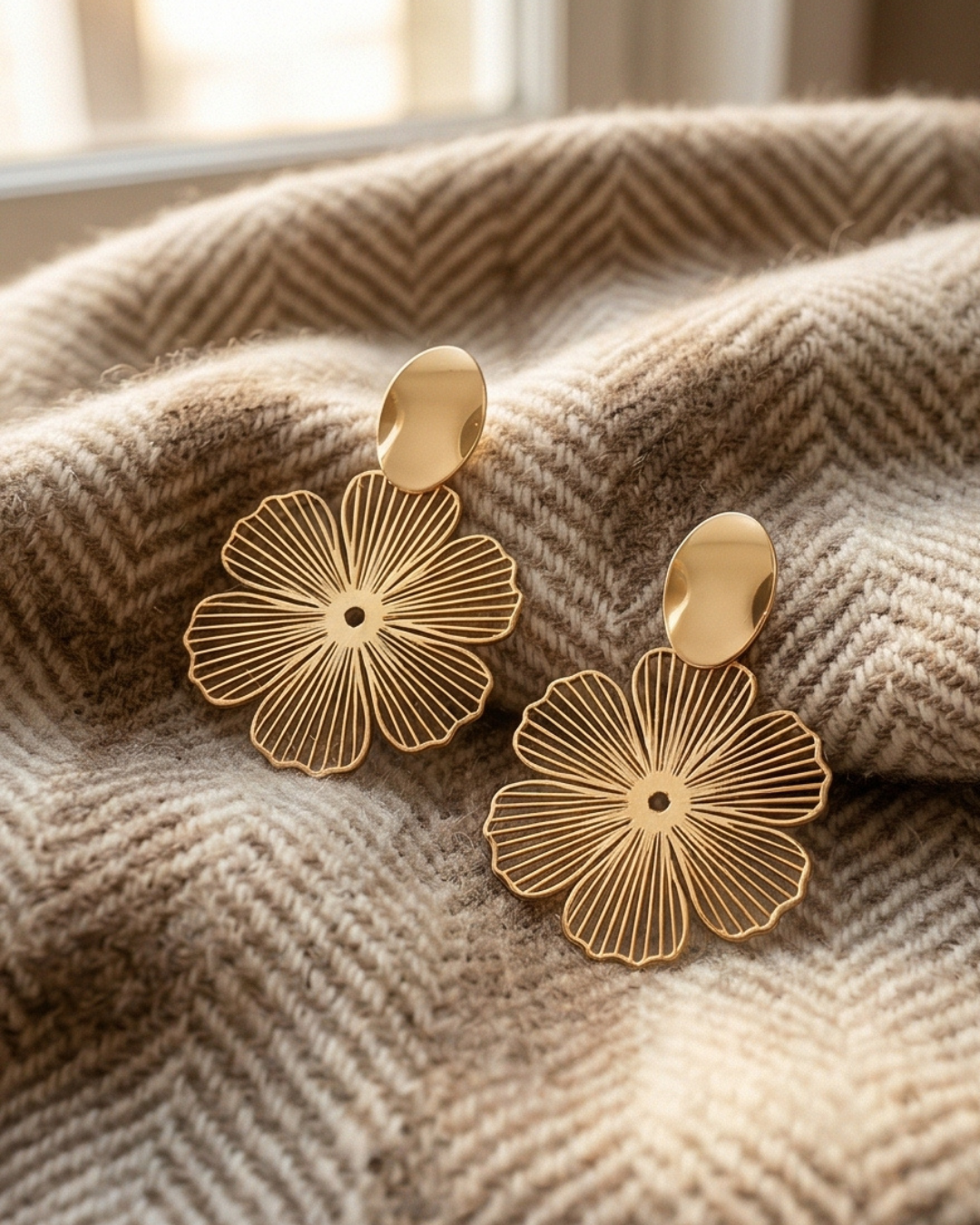 Clip Flower Earrings (no piercings)