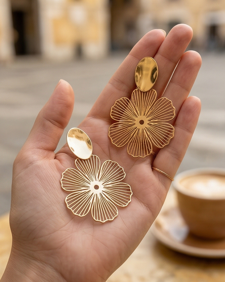 Clip Flower Earrings (no piercings)