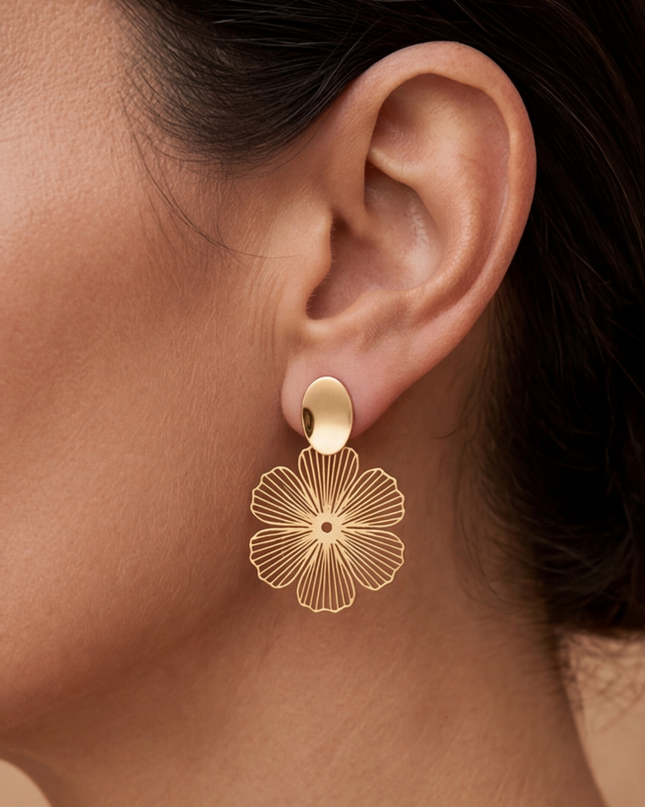 Clip Flower Earrings (no piercings)