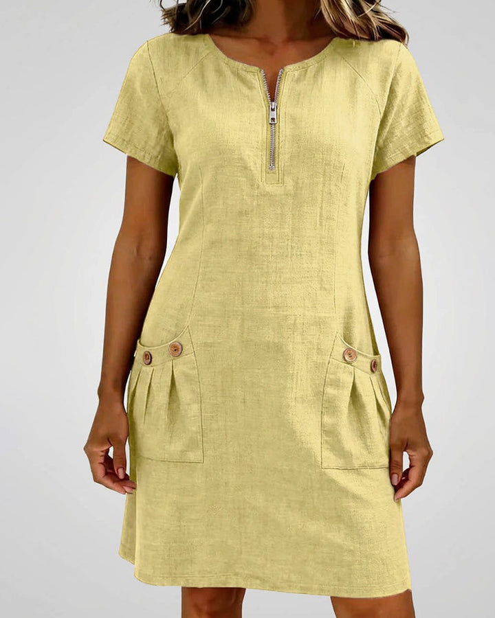 Carmen Mode® | Vestido de algodón con cremallera