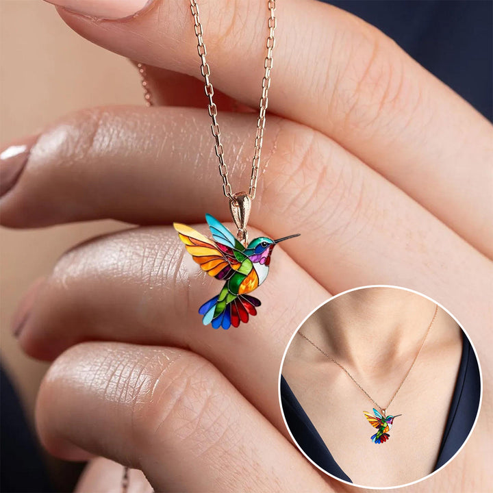 Hummingbird Glow Necklace | Breast Cancer Support &amp; Hope | 1+1 Free |