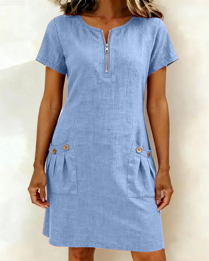 Carmen Mode® | Vestido de algodón con cremallera