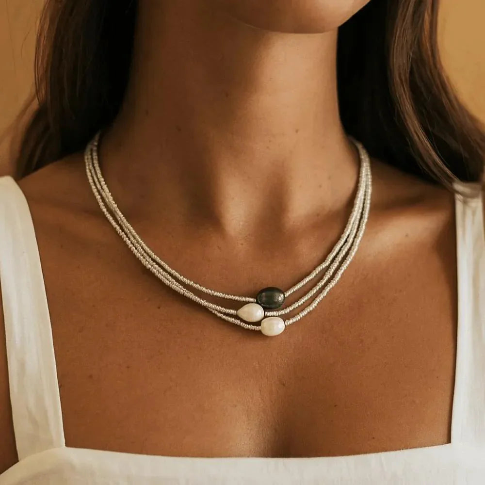 Freshwater Pearl Necklace – | Breast Cancer Awareness | Buy 1 Get 1 Free