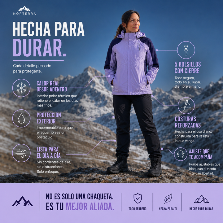 Aurora™ | Chaqueta Impermeable 3 en 1 para Mujer