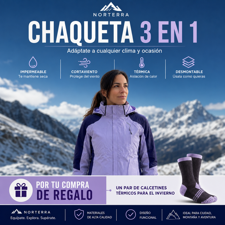 Aurora™ | Chaqueta Impermeable 3 en 1 para Mujer