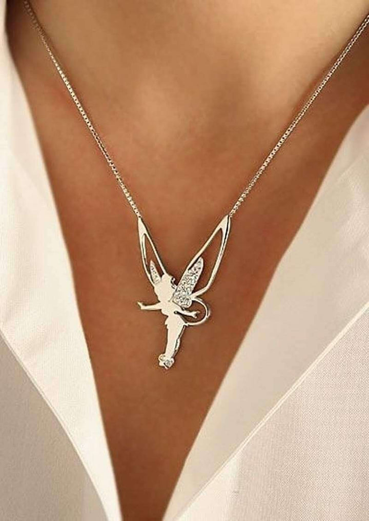 Necklace with Fairy Pendant in Gold