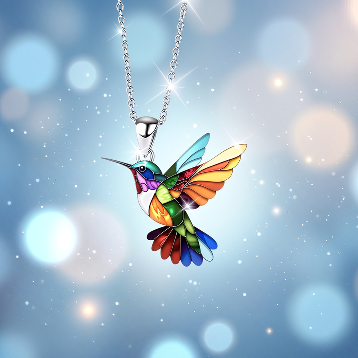 Hummingbird Glow Necklace | Breast Cancer Support &amp; Hope | 1+1 Free |