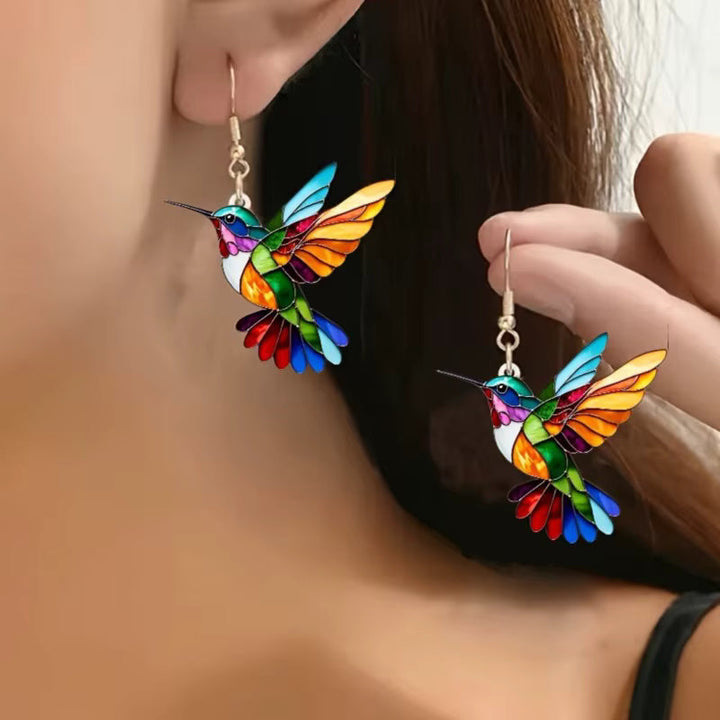 Hummingbird Glow Earrings – Breast Cancer Support &amp; Hope