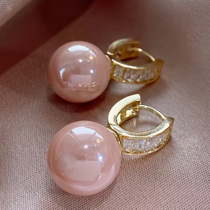Breast Cancer Awareness Blush Pearl Earrings | 1+1 Free Today