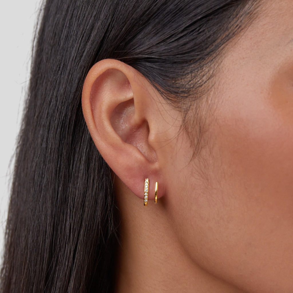 Claw Gold &amp; Crystal Earrings