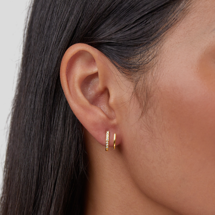 Claw Gold &amp; Crystal Earrings