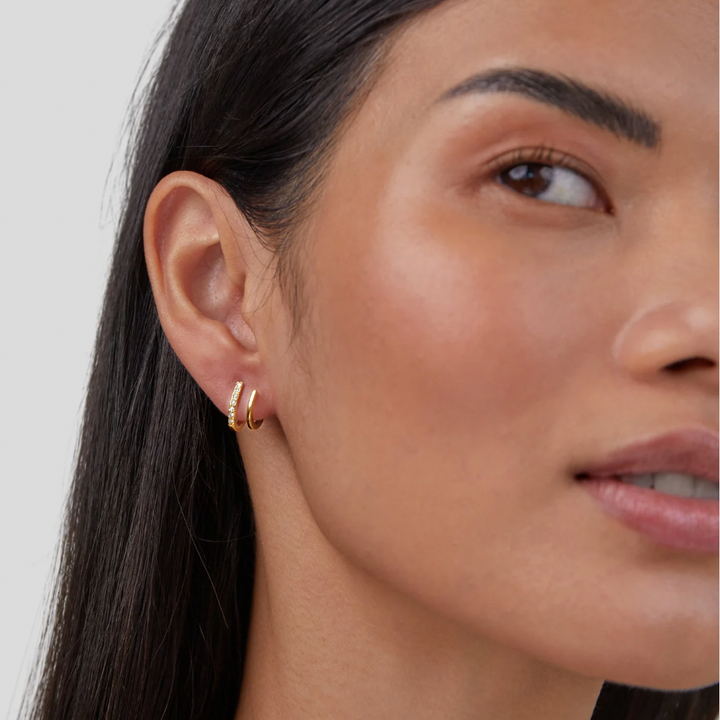Claw Gold &amp; Crystal Earrings