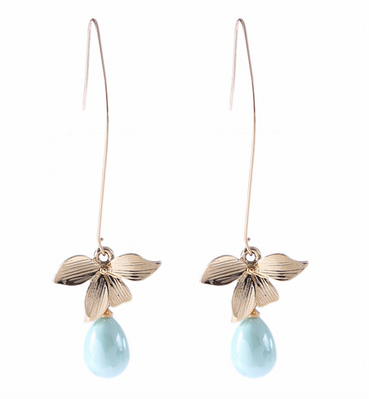 Jade Pearl &amp; Petal Drop Earrings