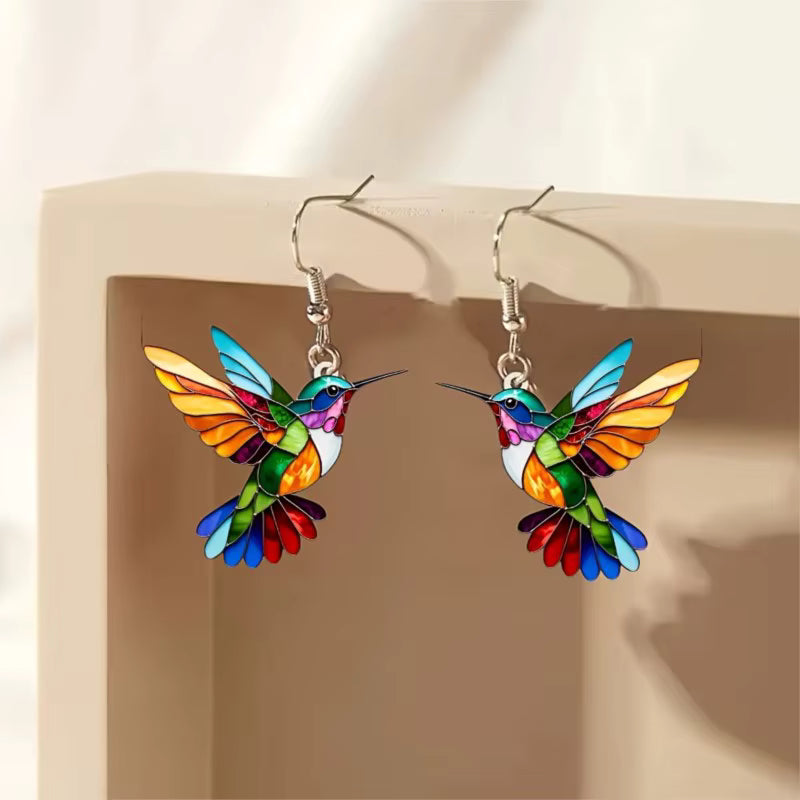 Hummingbird Glow Earrings – Breast Cancer Support &amp; Hope