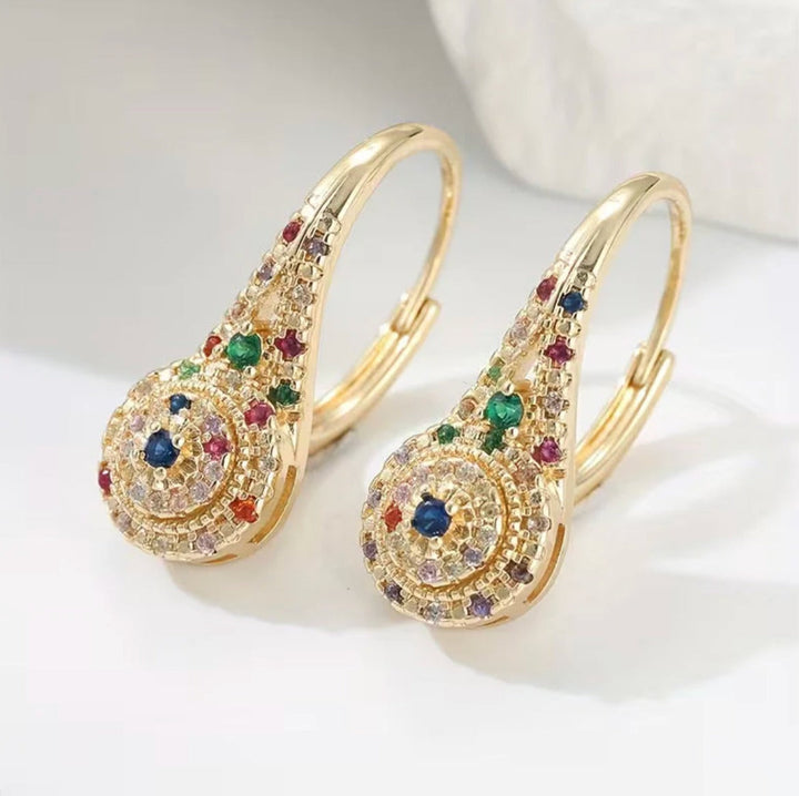 Multicolour Sparkle Elegance Breast Cancer Awareness Earrings | 1+1 Free Today