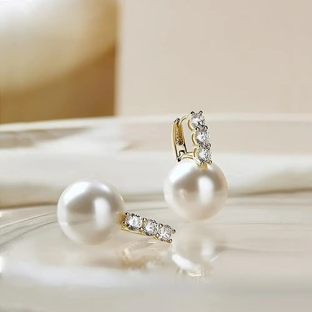 Breast Cancer Awareness | Sparkle Pearl Earrings | 1+1 Free Today