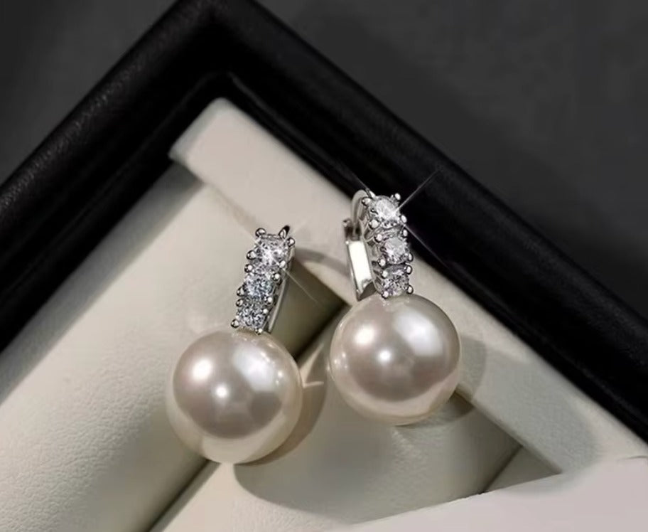 Breast Cancer Awareness | Sparkle Pearl Earrings | 1+1 Free Today