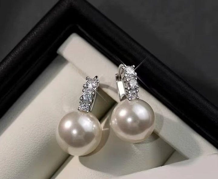Breast Cancer Awareness | Sparkle Pearl Earrings | 1+1 Free Today