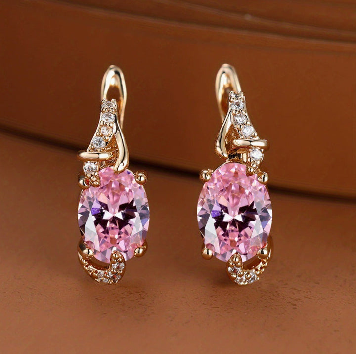 Breast Cancer Awareness Pink Serenity Teardrop Earrings – Symbol of Hope &amp; Strength