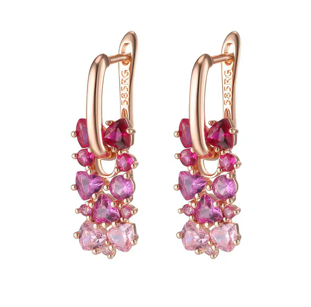 Breast Cancer Awareness Gradient Stone Earrings | 1+1 Free Today