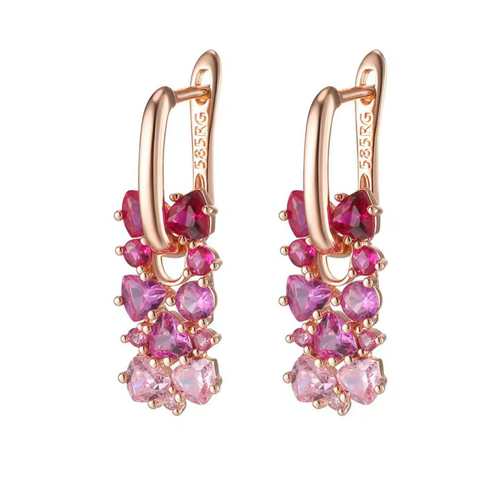 Breast Cancer Awareness Gradient Stone Earrings | 1+1 Free Today