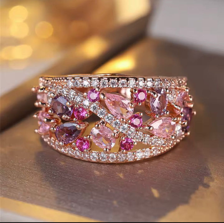 Wear the Hope Breast Cancer Awareness Classic Stoned Ring