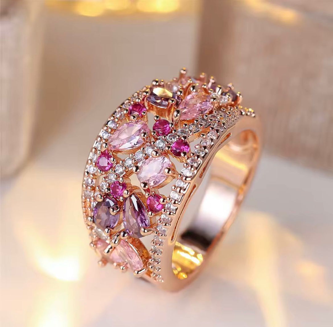Wear the Hope Breast Cancer Awareness Classic Stoned Ring