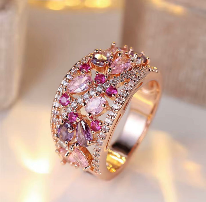 Wear the Hope Breast Cancer Awareness Classic Stoned Ring