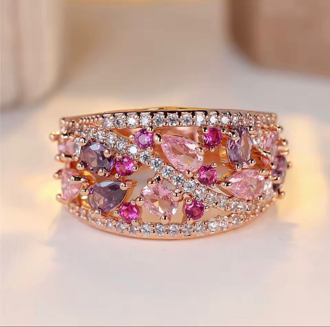 Wear the Hope Breast Cancer Awareness Classic Stoned Ring