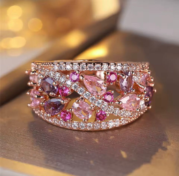 Wear the Hope Breast Cancer Awareness Classic Stoned Ring