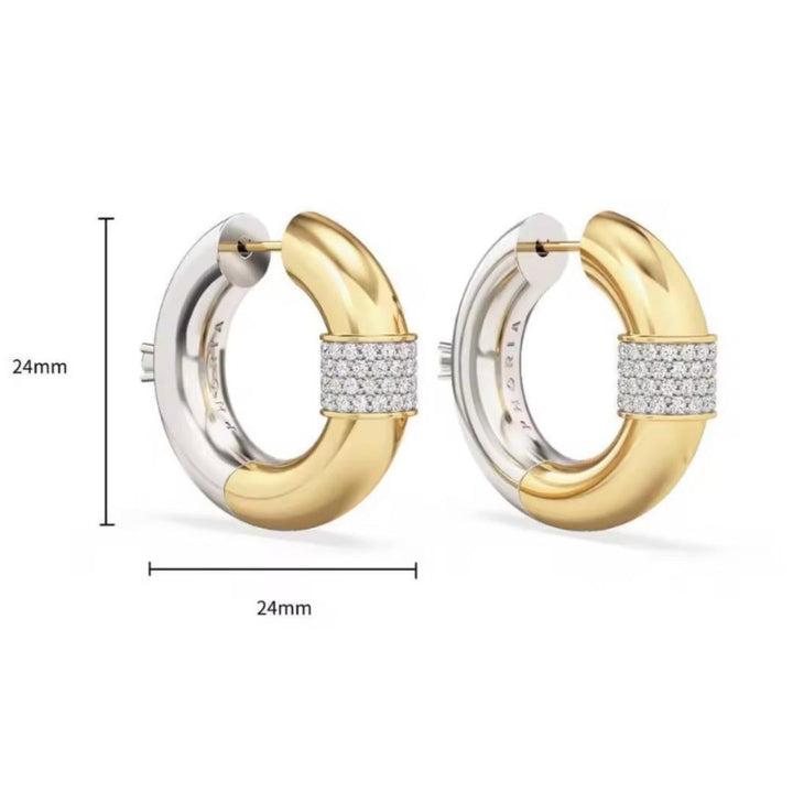 Sophisticated Breast Cancer Awareness Earrings | Stainless Steel Elegance | 1+1 Free