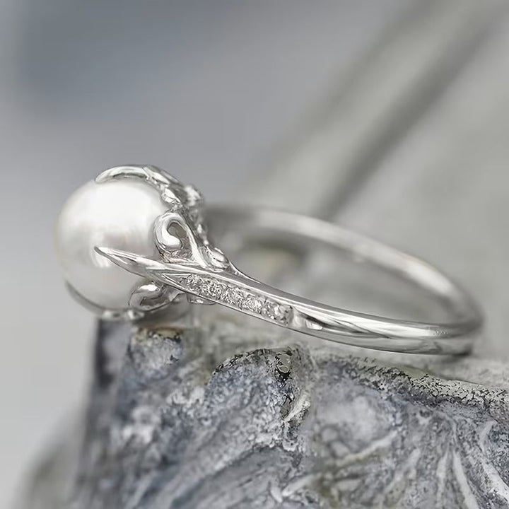 Breast Cancer Awareness Classic Pearl Ring