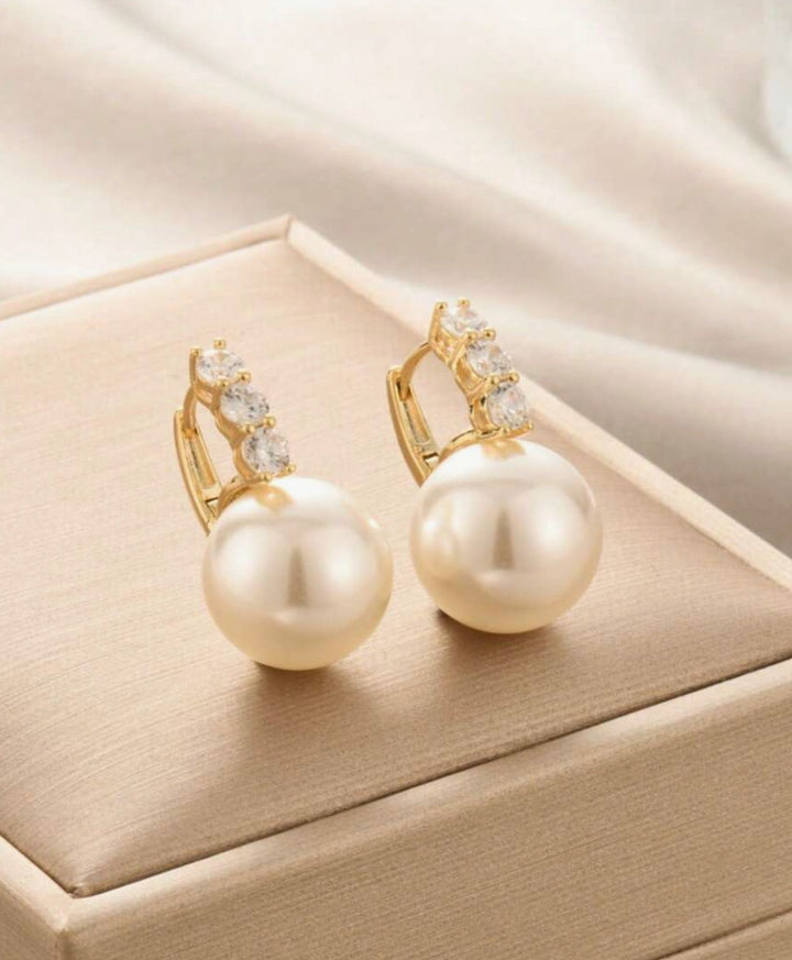 Breast Cancer Awareness | Sparkle Pearl Earrings | 1+1 Free Today