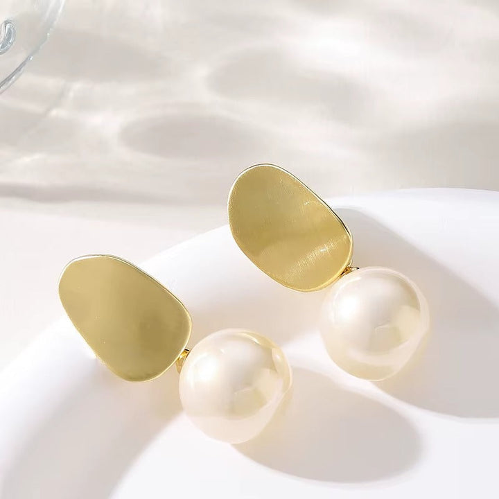 Breast Cancer Awareness | Golden Fresh Water Pearl Earrings | 1+1 Free Today