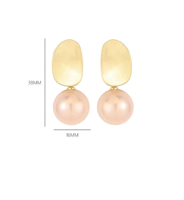 Breast Cancer Awareness | Golden Fresh Water Pearl Earrings | 1+1 Free Today