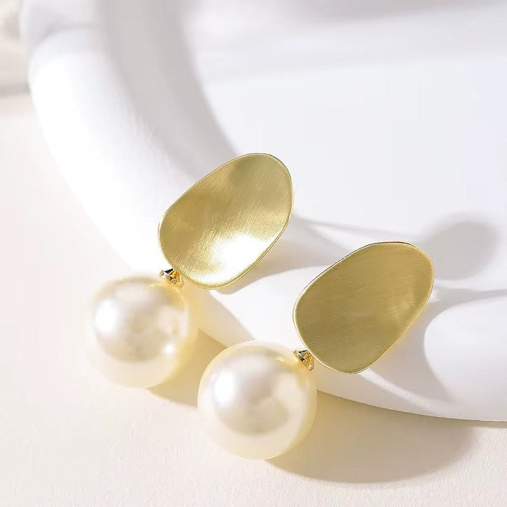 Breast Cancer Awareness | Golden Fresh Water Pearl Earrings | 1+1 Free Today