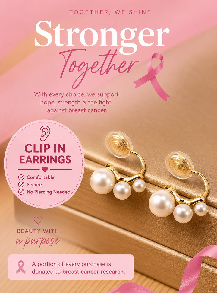 Breast Cancer Awareness | Clip In Pearl Collection - Buy 1, Get 1 Free Today