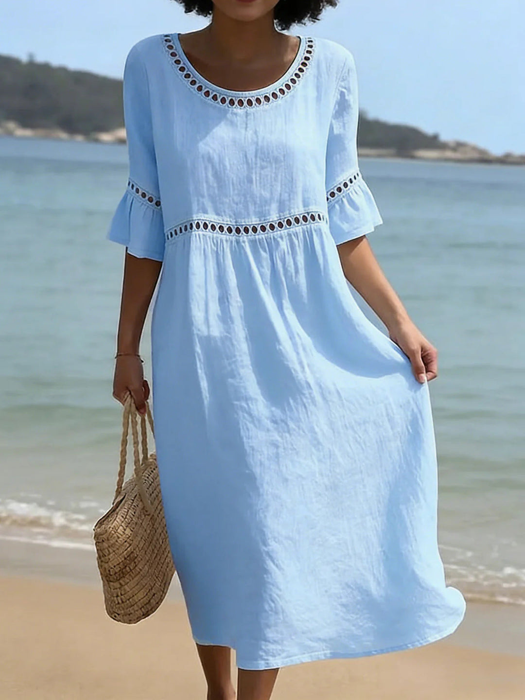 Amara™ | Elegante Vestido Midi Camuflador de Barriga