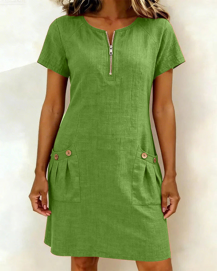 Carmen Mode® | Vestido de algodón con cremallera