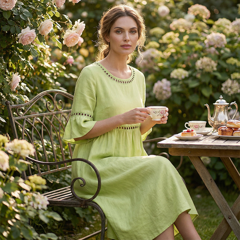Amara™ | Elegante Vestido Midi Camuflador de Barriga