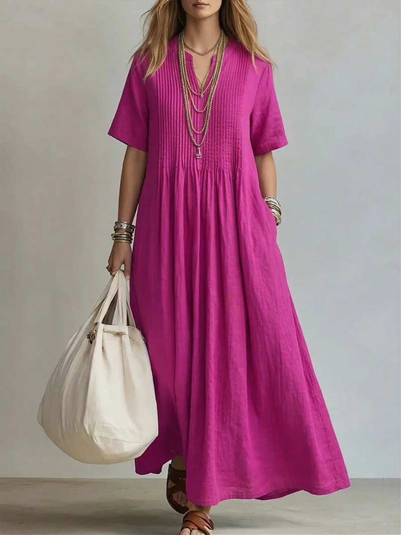 Noor™ | Vestido Plisado Elegante con Corte Favorecedor