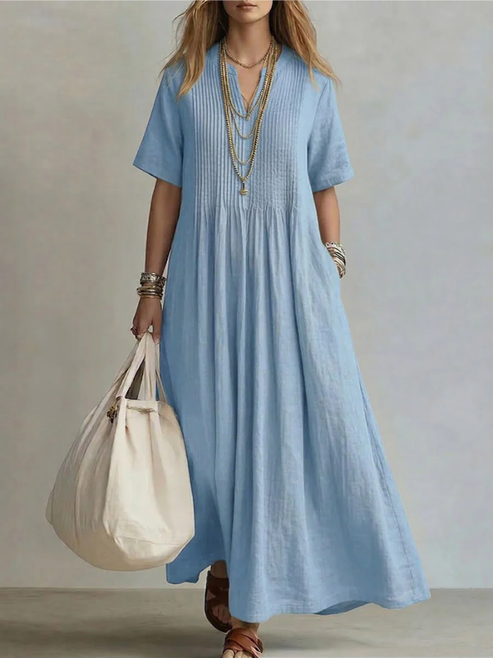 Noor™ | Vestido Plisado Elegante con Corte Favorecedor