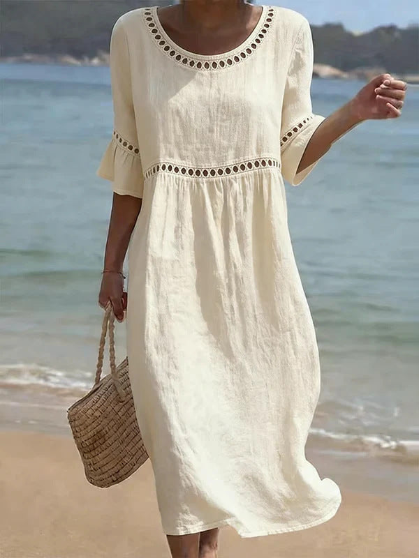 Amara™ | Elegante Vestido Midi Camuflador de Barriga