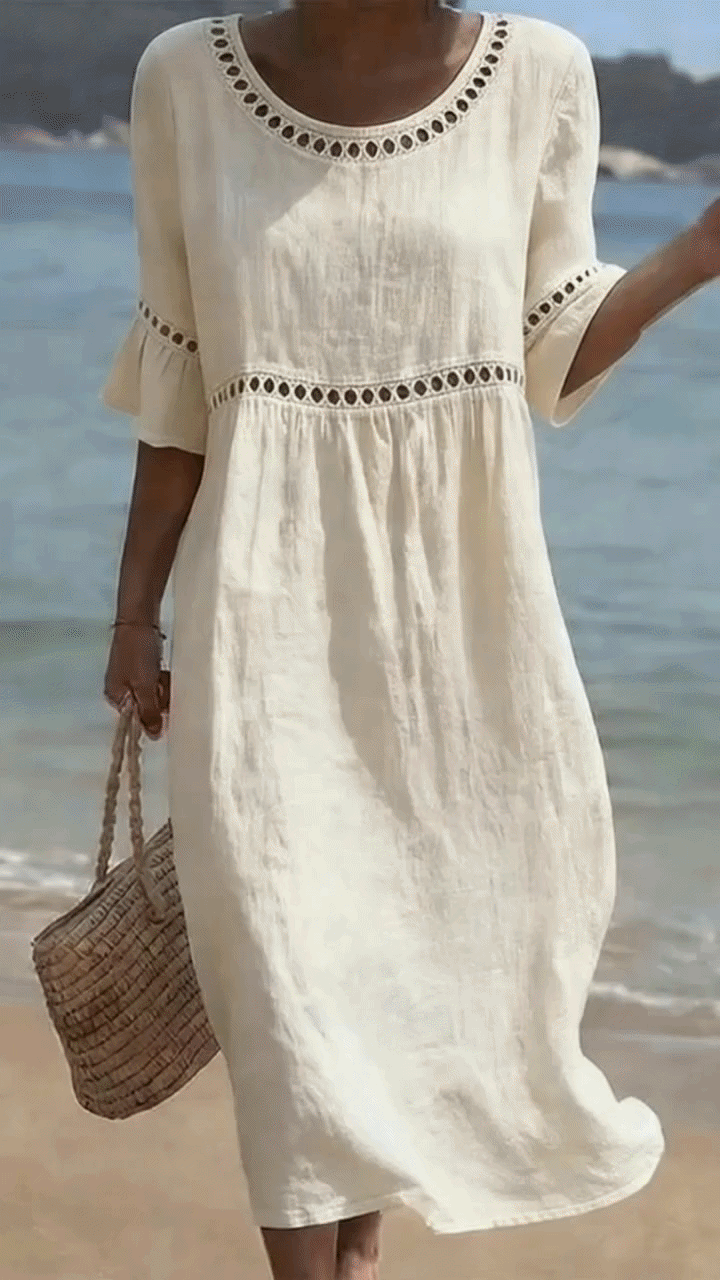 Amara™ | Elegante Vestido Midi Camuflador de Barriga