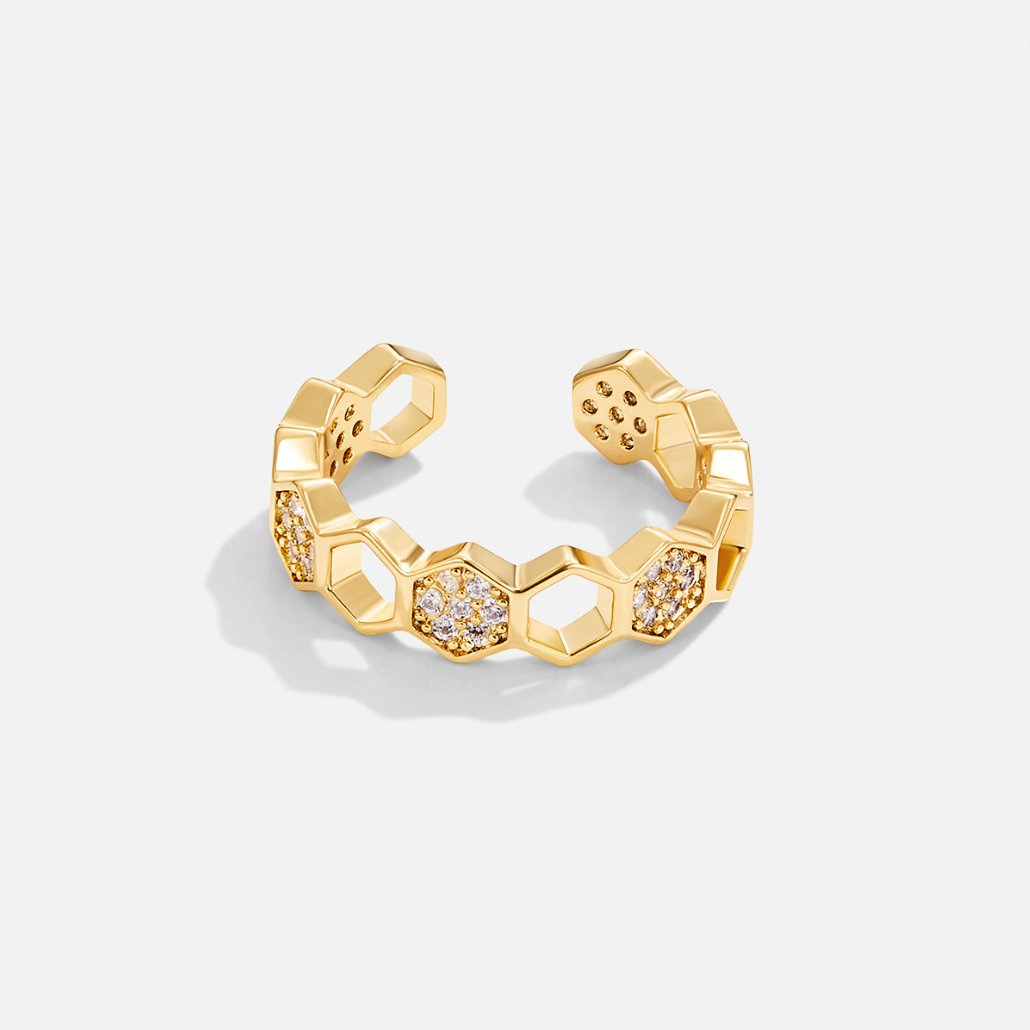 Bee - Gold &amp; Crystal Ring