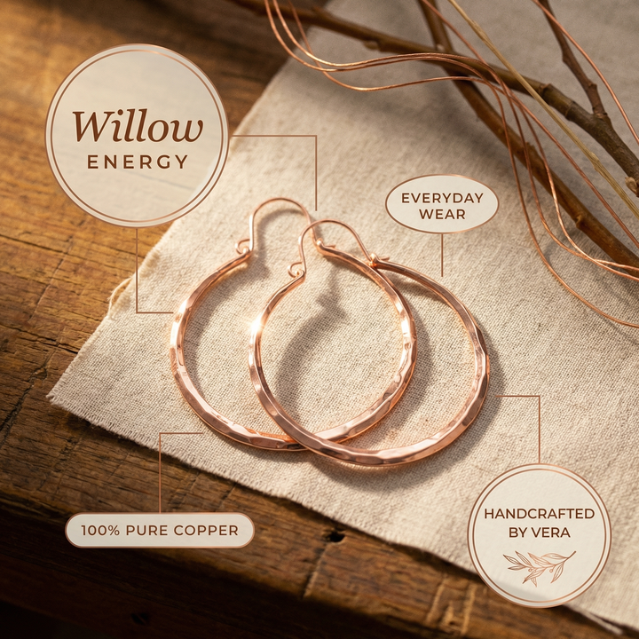 Pendientes de Cobre de Sauce de Vera