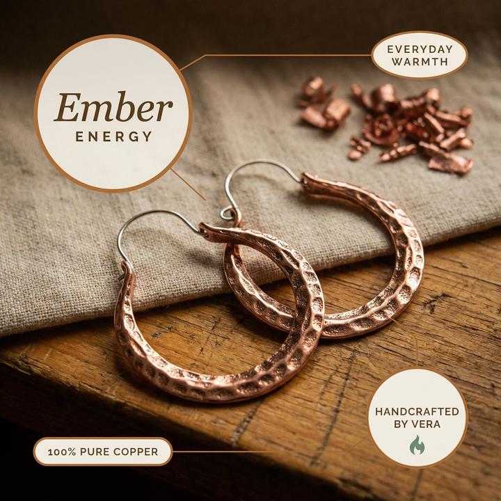 Pendientes de Cobre Ember de Vera