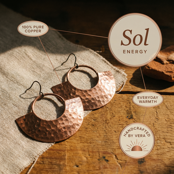 Pendientes de Cobre Sol de Vera
